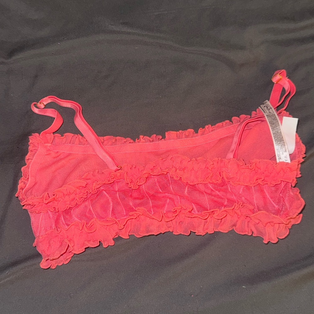 Ruffled Pink Bralette